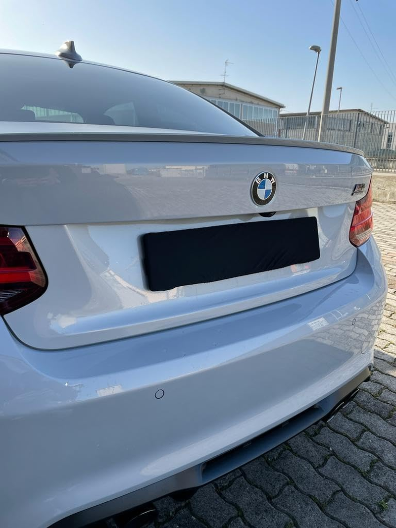 Simoni Racing LPC Universal Front And/Or Rear License Plate Cover in Black Stretch Fabric