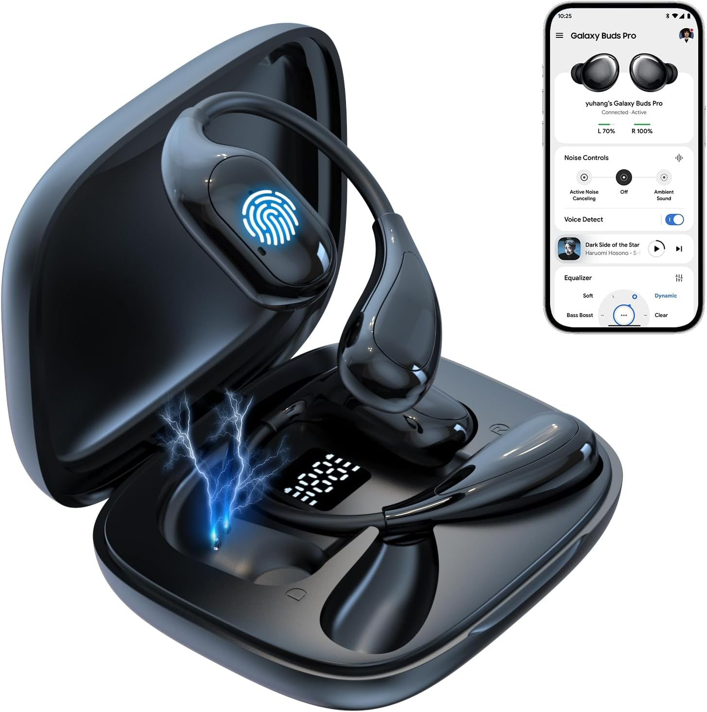 Translator Headphones Ninonly Bluetooth Voice Translator Earbuds for Real Time Translation for Travel, Business image number 4