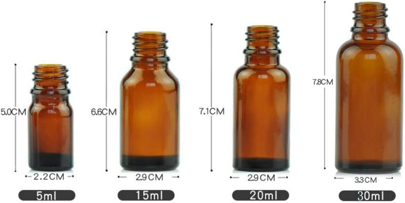 6 Pcs (20Ml/0.67Oz) Amber round Empty Glass Nasal Spray Bottle with Press Spray Head Refillable Portable Fine Mist Sprayers Containers Pot Travel Sub Bottling for Colloidal Silver Saline image number 6