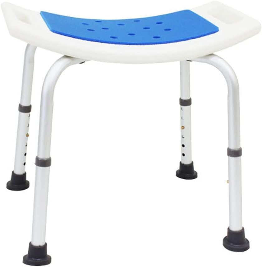Shower Chair for Seniors, Adjustable Bathroom Seat, Bath Stool for Elderly, Disabled, Lightweight Alloy Aluminum, Tool Free Assembly, Support up to 136 Kg