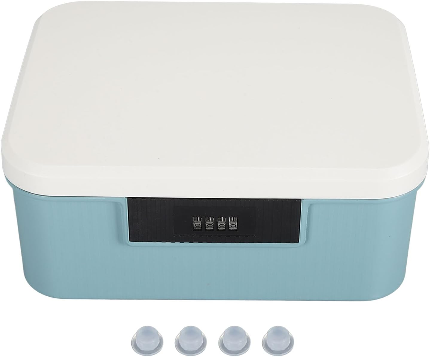 Lockable Storage Box, 9L Capacity Lockable Storage Trunk for Files Document Organizer, Double Layer Password Storage Locking Box, Lockable Storage Container Bin for Home Office