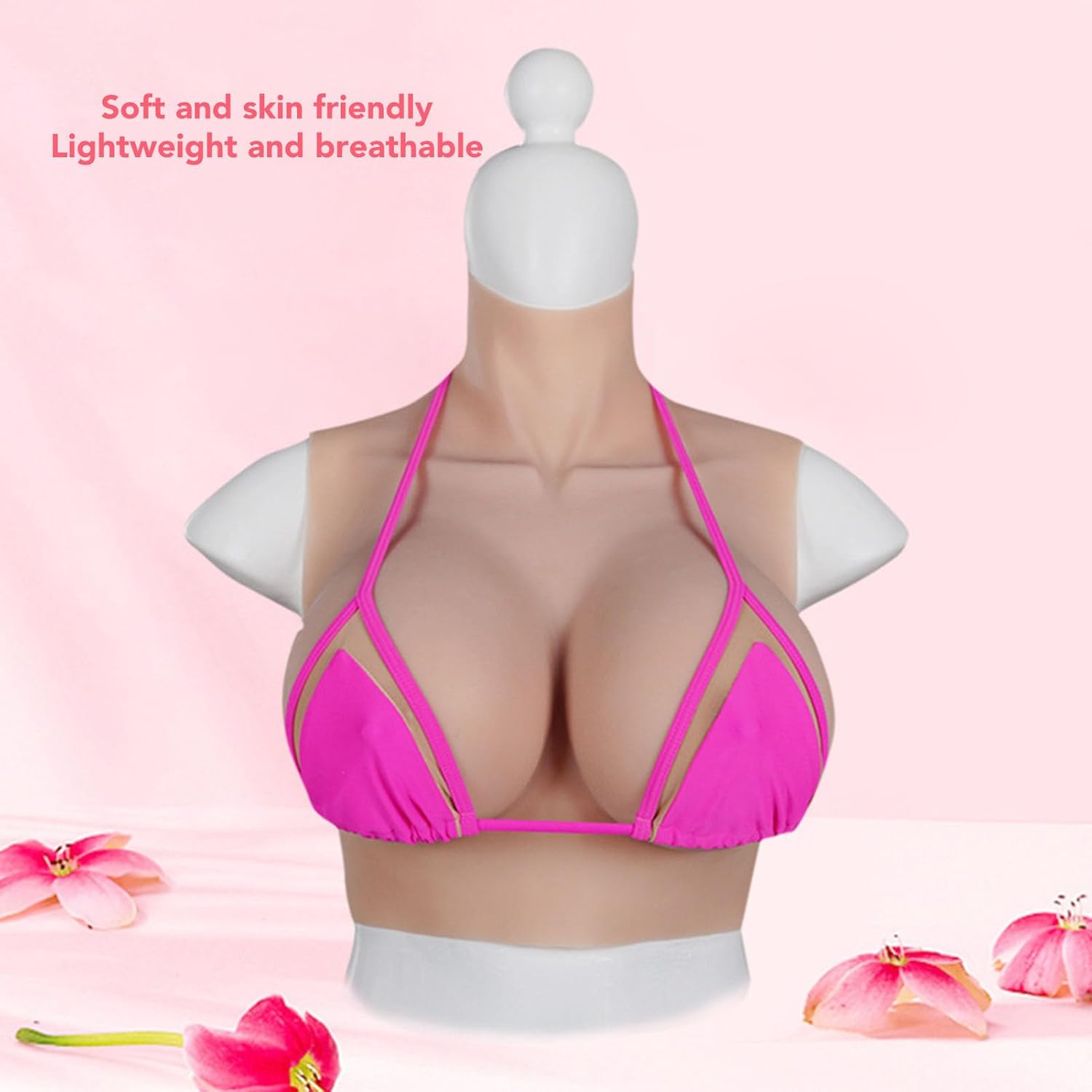 Fake Boobs Silicone Breastplate Fake Breasts D Cup Silicone Filled Plates for Transgender Crossdressers Cosplay Drag Queen image number 3
