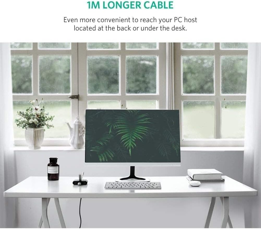 UGREEN USB 3.0 4 Ports Hub Black 50CM (20290) (V28-ACBUGN20290) image number 1