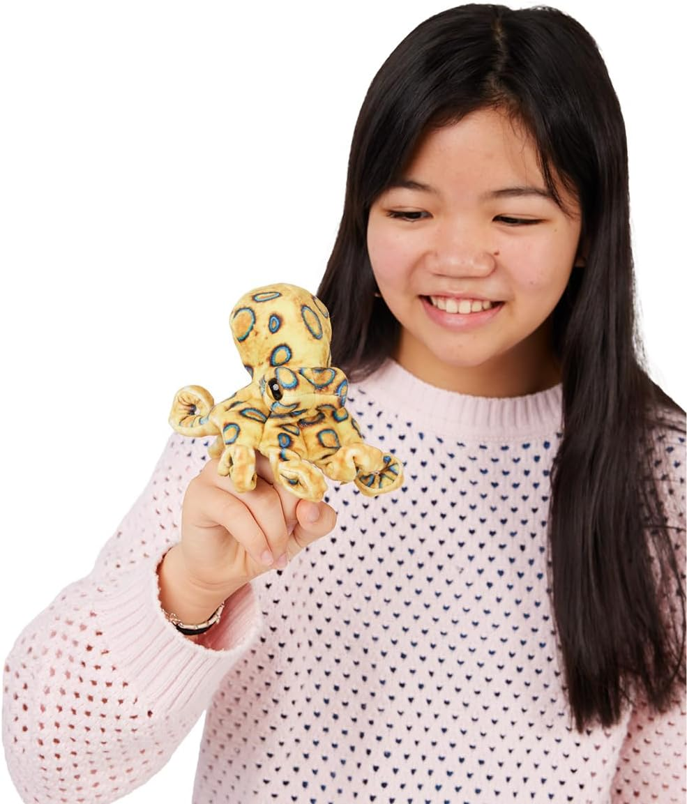 Folkmanis Mini Blue Ringed Octopus Finger Puppet image number 6
