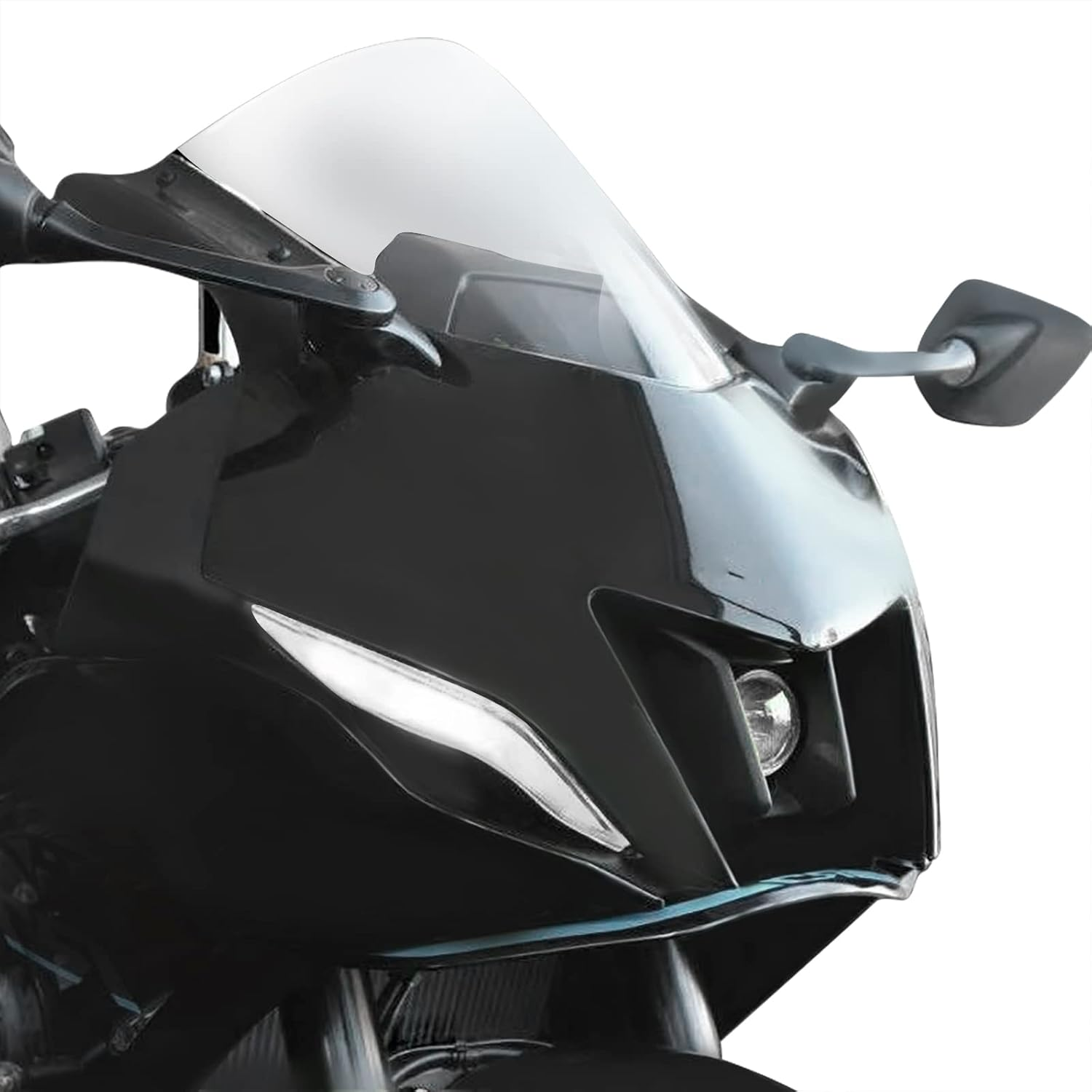 Worldmotop Motorcycle Headlight Grill Cover Head Light Guard Protector Replacement for Yamaha YZFR7 YZF-R7 YZF R7 2021 2022 Headlight Mesh Grill Side (Transparent) image number 1