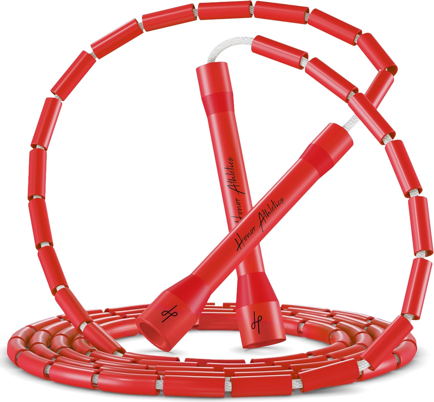 Honor Athletics Beaded Jump Rope 2.0 Adjustable, Durable Jump Rope with Unbreakable Handles & Beads for Enhanced Fitness Training