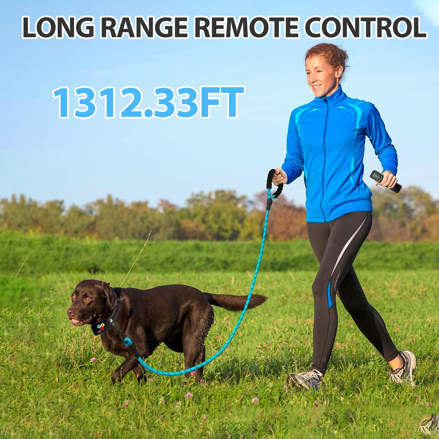 Xkimos Dog Bark Collar,4 Modes Rechargeable Smart Barking Collar,Ip67 Waterproof Shock Collar, Safe Shock anti Barking Device for Dogs，Dog Barking Collar for Dogs 1-120Lbs, Dog Training Device image number 1