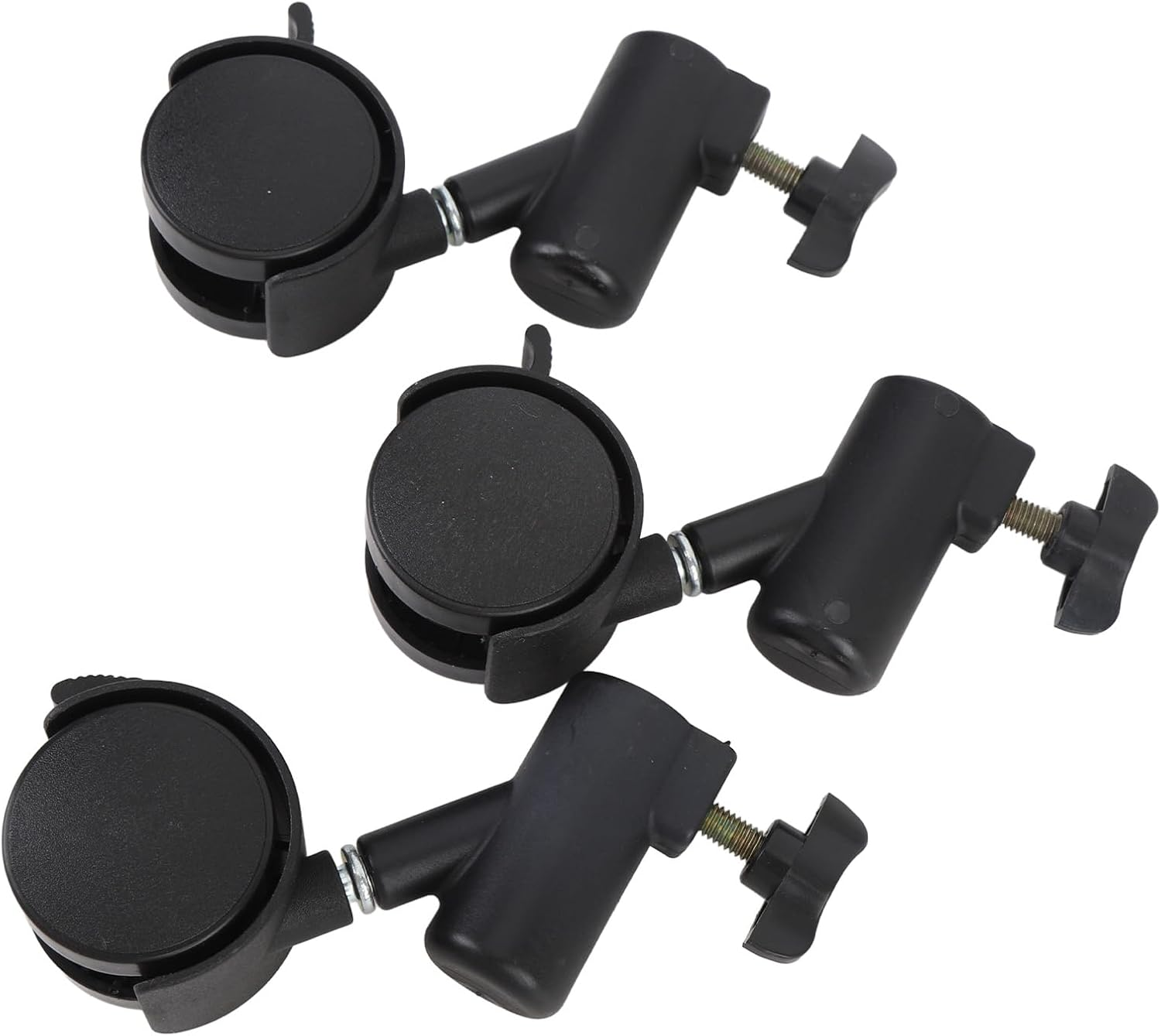 3 Pieces Light Stand Wheels, 16Mm 360&deg; Tripod Swivel Castors, Light Stand with Brake, Tripod Swivel Castors for Live Photography image number 5