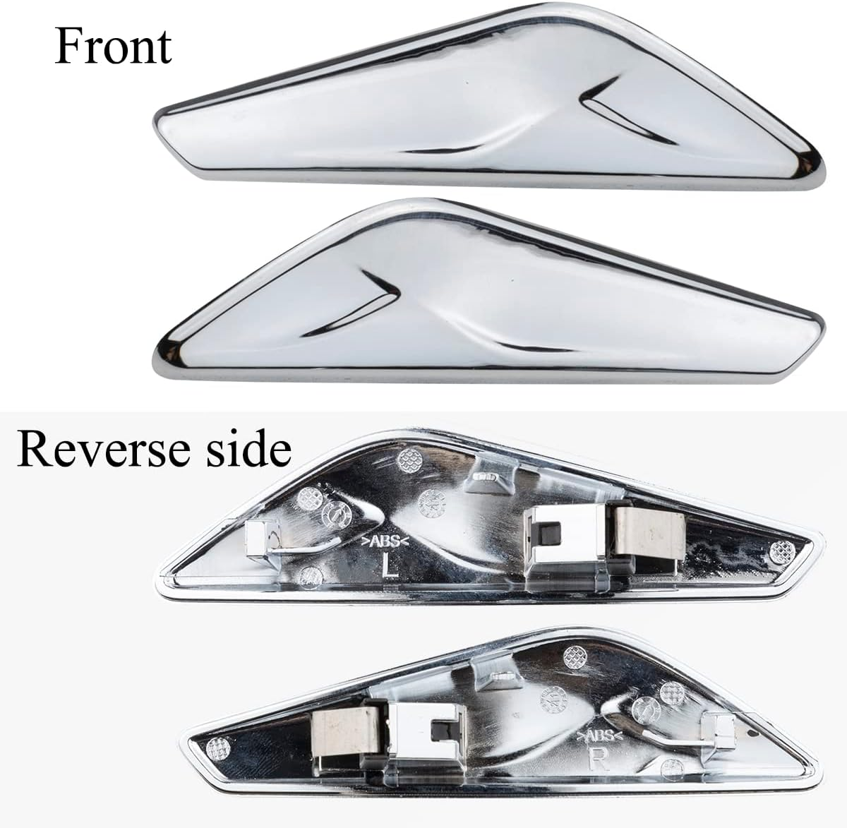 2 PCS Front Fender Right Left Side Fits BMW X3 F25 X4 F26 2013-2017 Replace 51117338570 51117338569 Chrome Trim Finisher image number 1