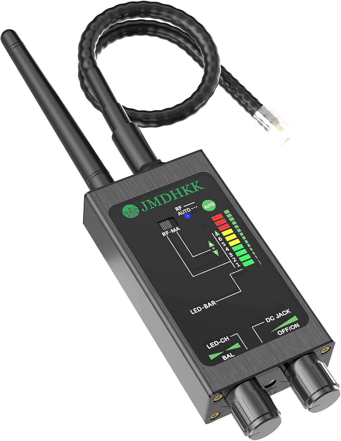 JMDHKK M8000 Hidden Camera & Bug Detector, Camera Finder, Magnetic Tracker Scanner &ndash; Portable Privacy Protection Device for Travel, Hotels, Vehicles, Offices, and Fitting Rooms(Silver)