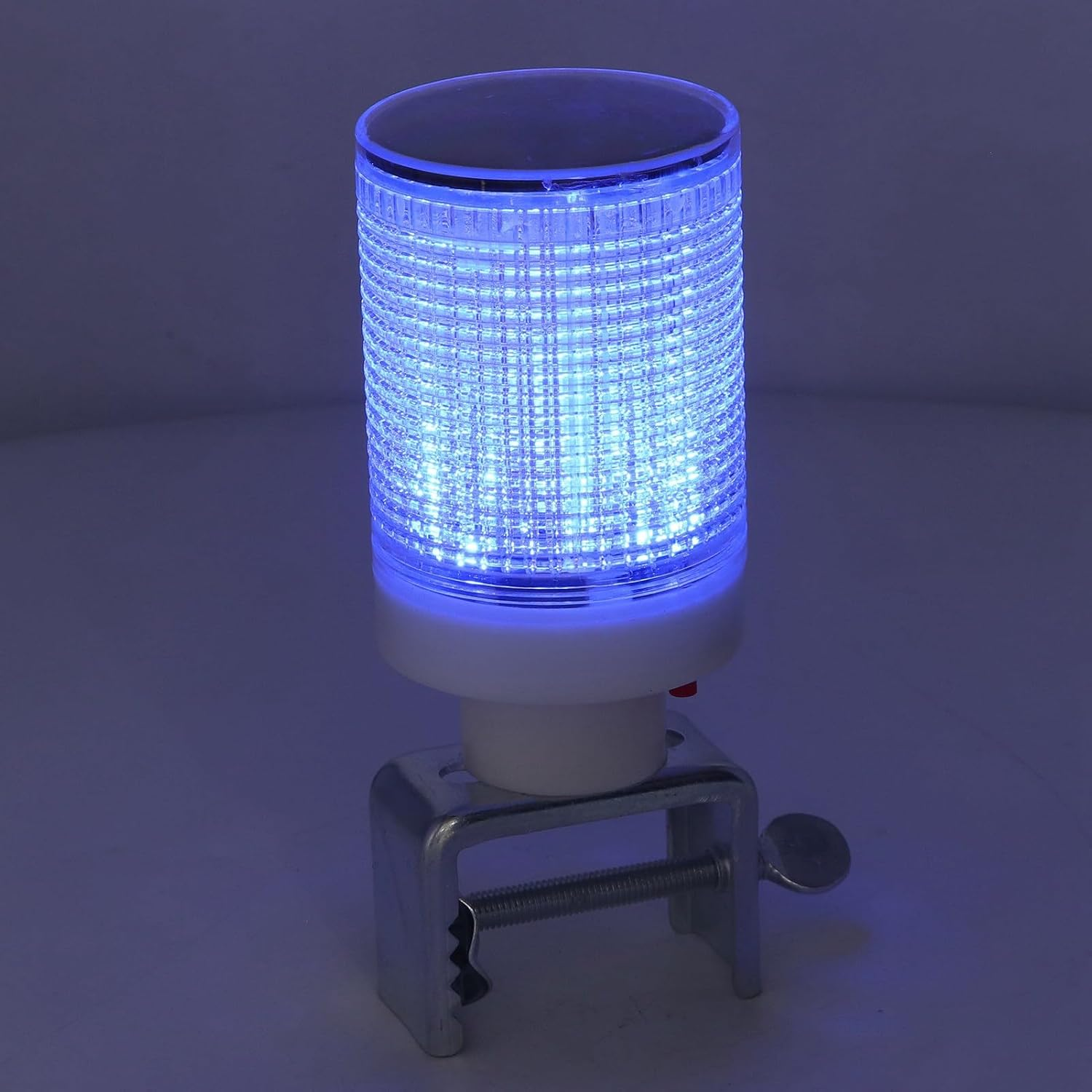 Solar Strobe Warning Light, LED Solar Warning Lamp with Red Blue Flashing Alarm, Solar Panel Strobe Light Beacon Lamps for Construction Safety Road Barricade Traffic image number 2