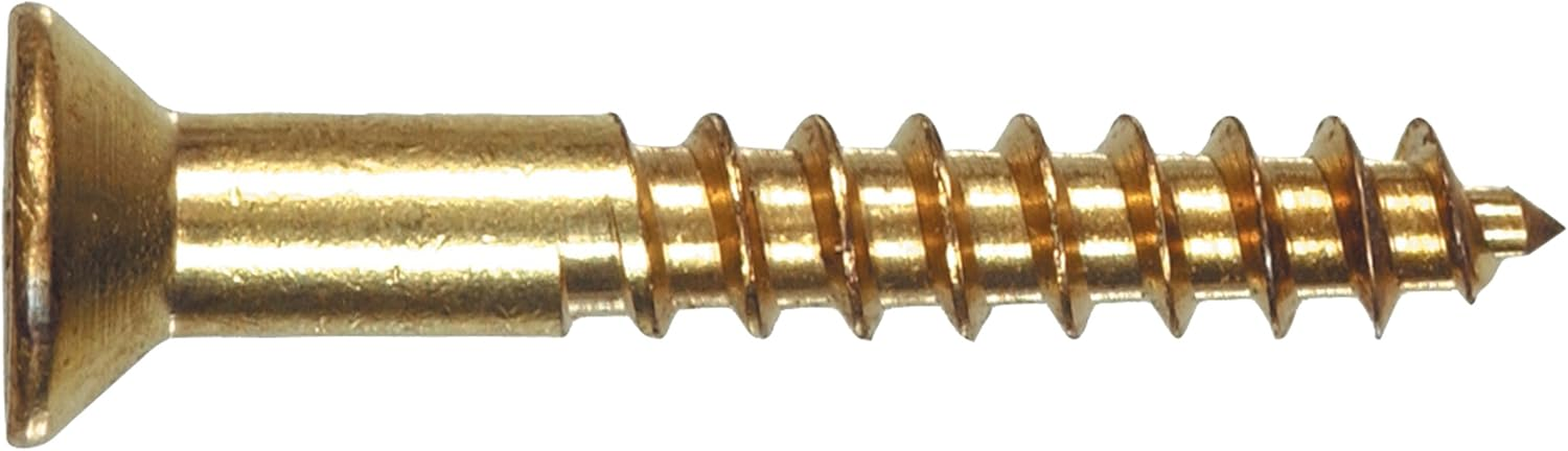 The Hillman Group 1898 4 X 1/2 In. Brass Flat Head Slotted Wood Screw 60-Pack