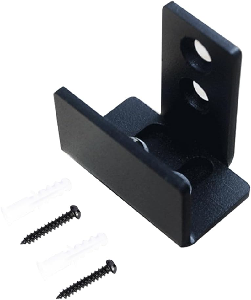 TEHAUX Barn Door Floor Guide, Adjustable U Shape Barn Door Guide, Flush Flat Bottom Design, Ideal for Doors (Black) image number 4