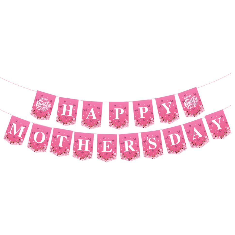 Happy Mother&rsquo;S Day Banner Happy Mom Day Colorful Decorations Home Party Supplies for Door Tree Window Hanging Decor