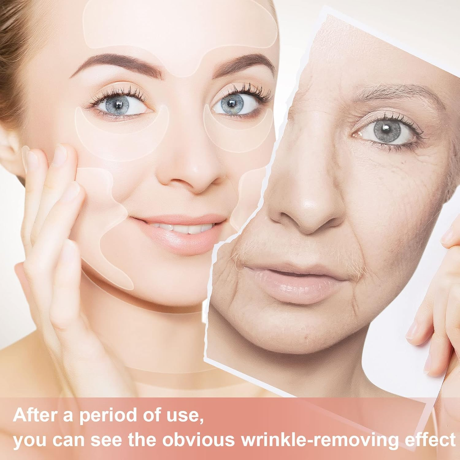 Patelai 22 Pcs Reusable Face and Forehead Wrinkles Patches Overnight Silicone Chest Neck Wrinkle Patches Pad Eyelid Lifter Strips for Face Forehead Neck Decollete Cheek Eye Pads Beauty