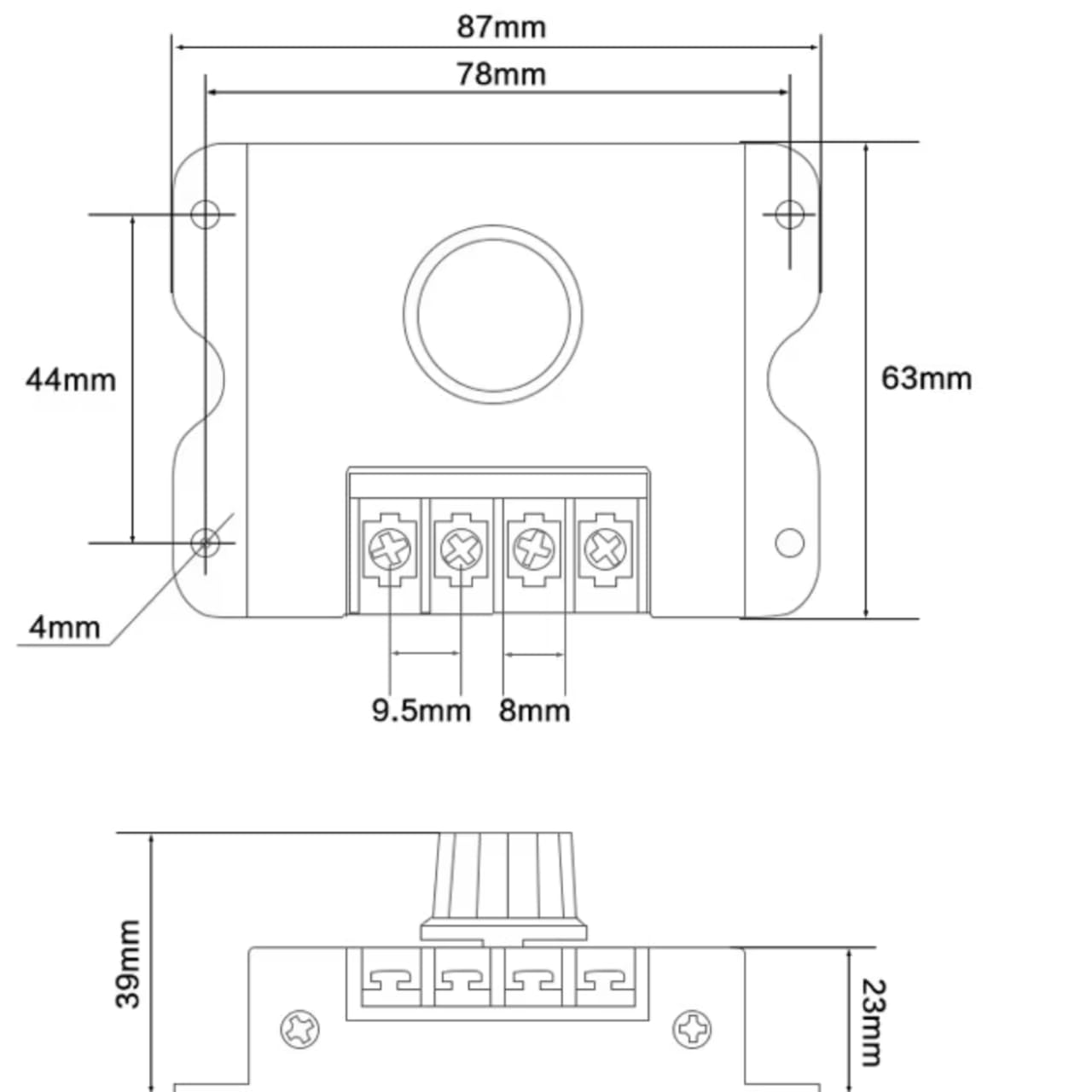 Clearhill LED Light Dimm Er Switch,Dc 12-24V Stepless Dimming Knob Adjustment, Aluminum Alloy Housing,Included Cover,Pwm Controller for Single Color LED Strips,50000H Service Life (2) image number 3