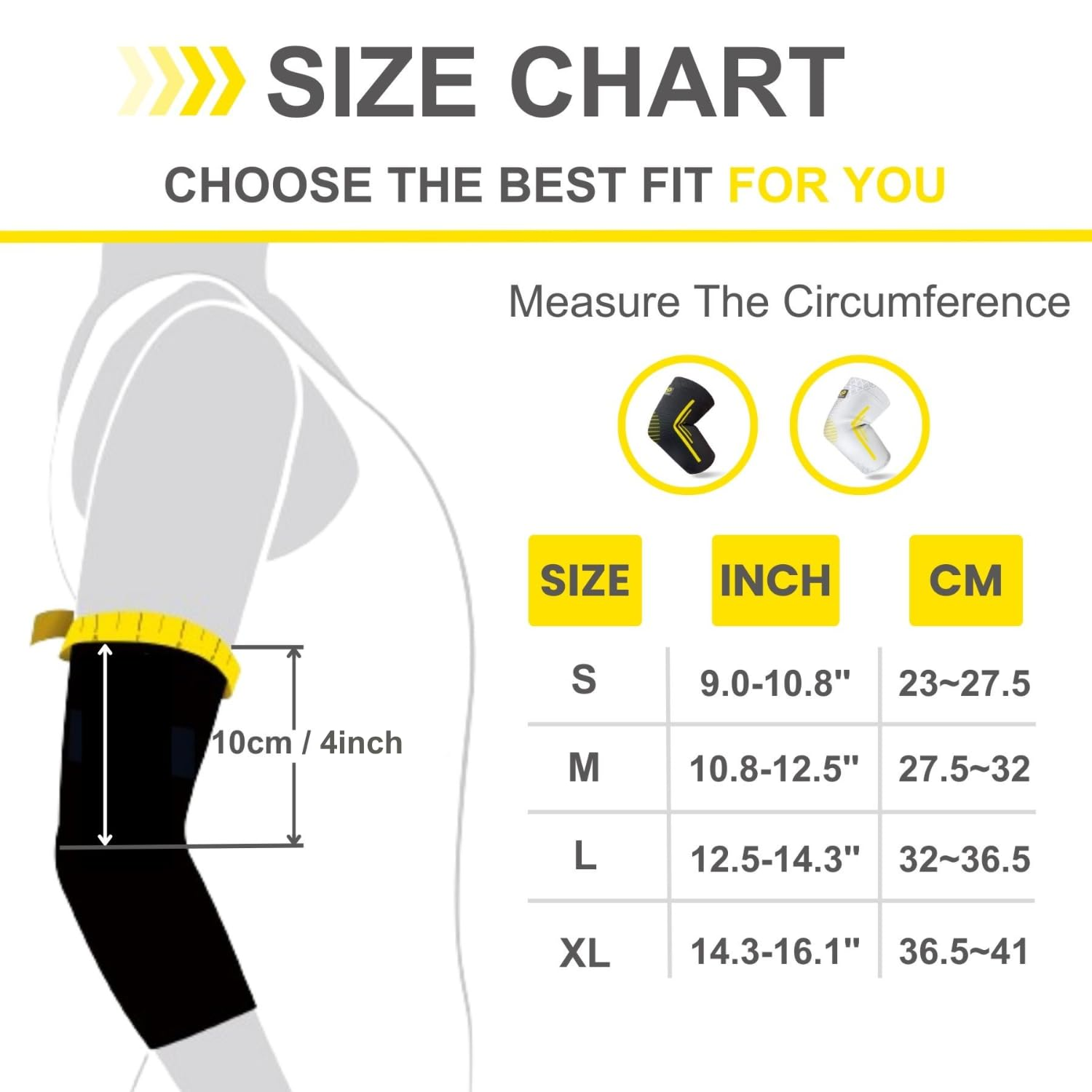 Bracoo Elbow Brace for Tendonitis, Tennis Elbow Brace for Elbow Support, 2 Pack Breathable Arm Sleeve for Gym, Golf, Golf Elbow, Arthritis, Pain Relief, Injury Recovery, EE92 Black S image number 6