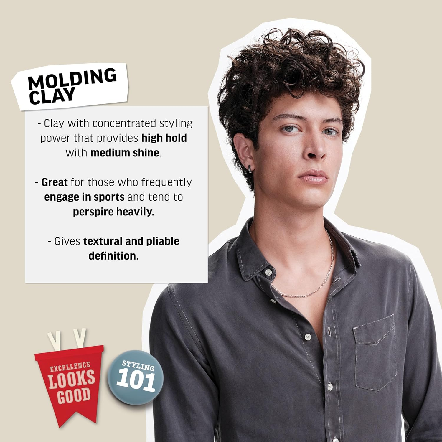 American Crew Pucks Molding Clay, 85 G image number 3