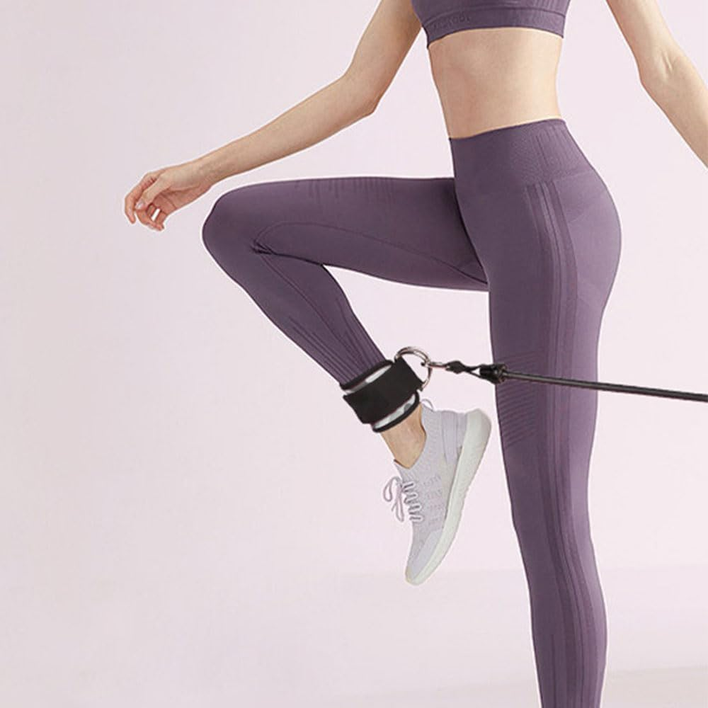 JZS Fitness Ankle Straps, Ankle Wrist for Cable Machines and Resistance Bands, Work Out Cuff Attachment for Home & Gym Workouts Glute Kickbacks, Leg Extensions(Green) image number 3