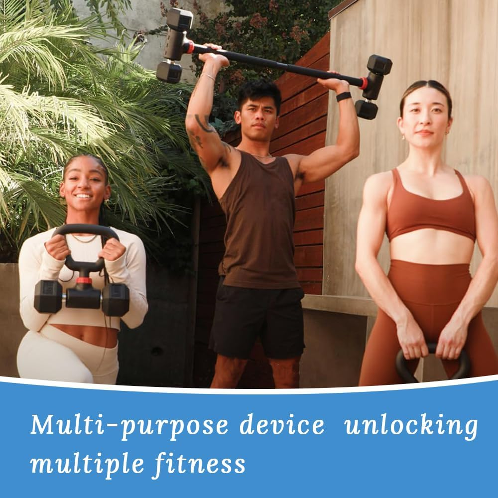 Dumbbell Converter, Dumbbell to Barbell Set and Kettlebell for Home Gym, Adjustable Weightlifting for Home Gym Weightlifting and Powerlifting Strength Training Exercises image number 1