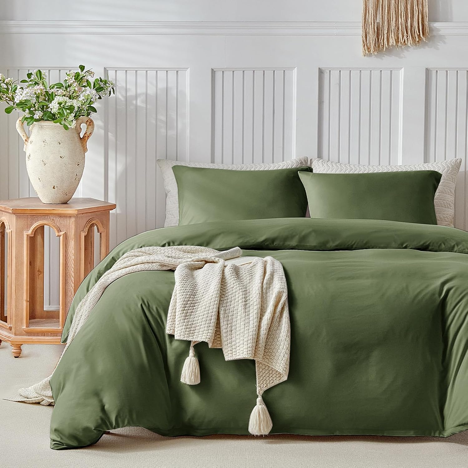 Tokokimo Queen Quilt Cover Set, Ultra Soft Microfiber Bedding Duvet Cover Set, 3 Piece Solid Color Doona Cover Set with Zipper Closure and Corner Ties (Navy, Queen)