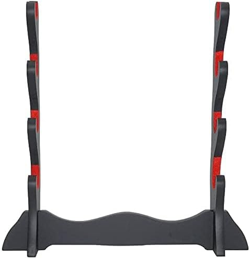 Rhosword Velvet Padded Katana Stand, Wooden Sword Holder, Black, 14.6 Inch image number 4