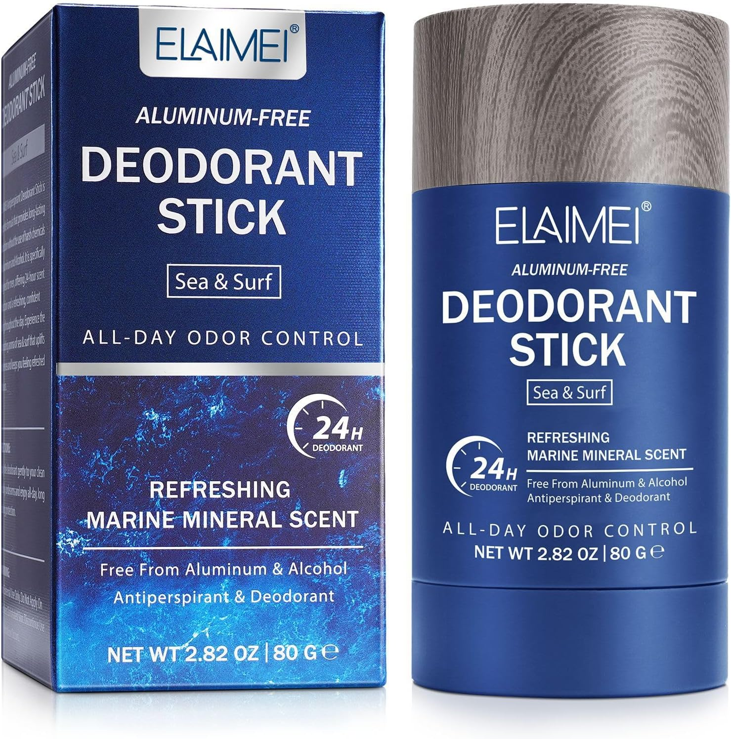 Natural Deodorant - Refreshing Marine Mineral Scent, Extra Strength Natural Deodorant for Women & Men (80G, 2.82 Oz) image number 6