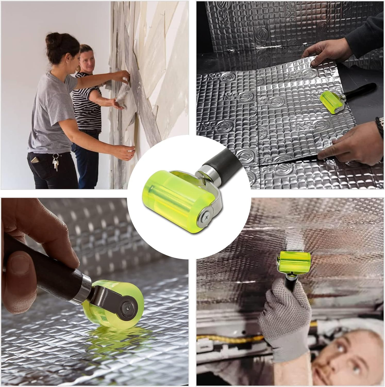 Car Sound Deadener Application Rolling Wheel Roller,2Pcs Car Sound Deadener Roller Car Sound Deadening Roller Tool,Car Vehicle Sound Deadener Application Rolling Wheel Roller,Car Sound Deadener Roller image number 1