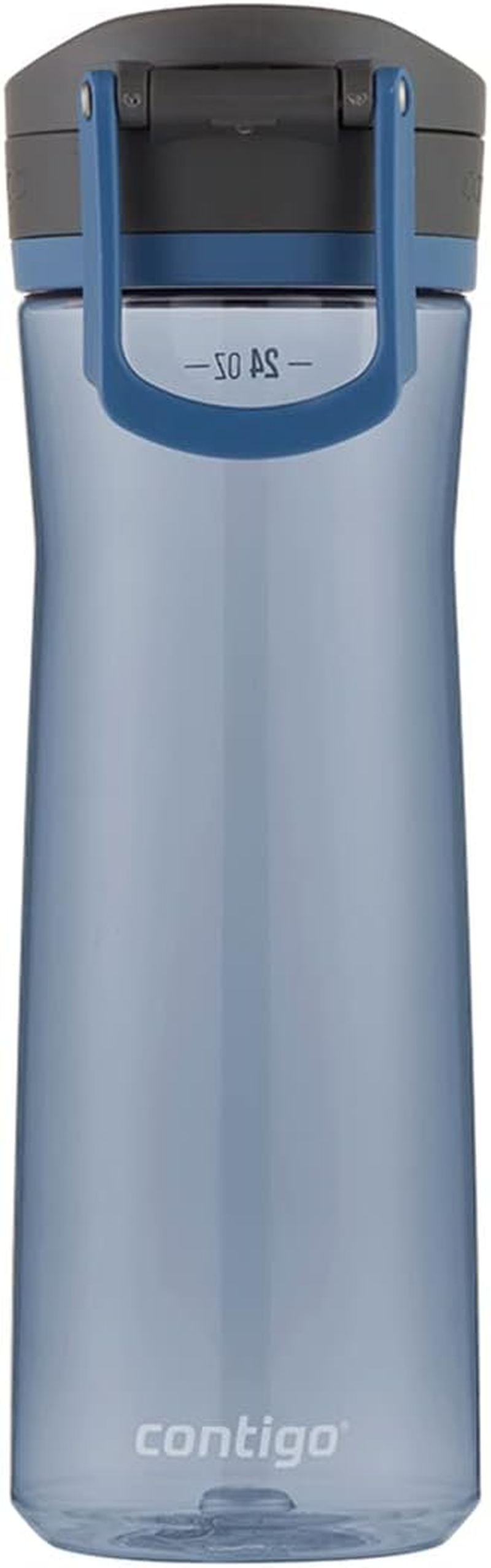 Contigo Jackson Autopop Water Bottle 709Ml - Innovative AUTOPOP&reg; Technology, One-Handed Drinking, Leak-Proof Design, Wide-Mouth Chug Interface, Durable and Lightweight, Secure Button Lock - Blue Corn image number 2