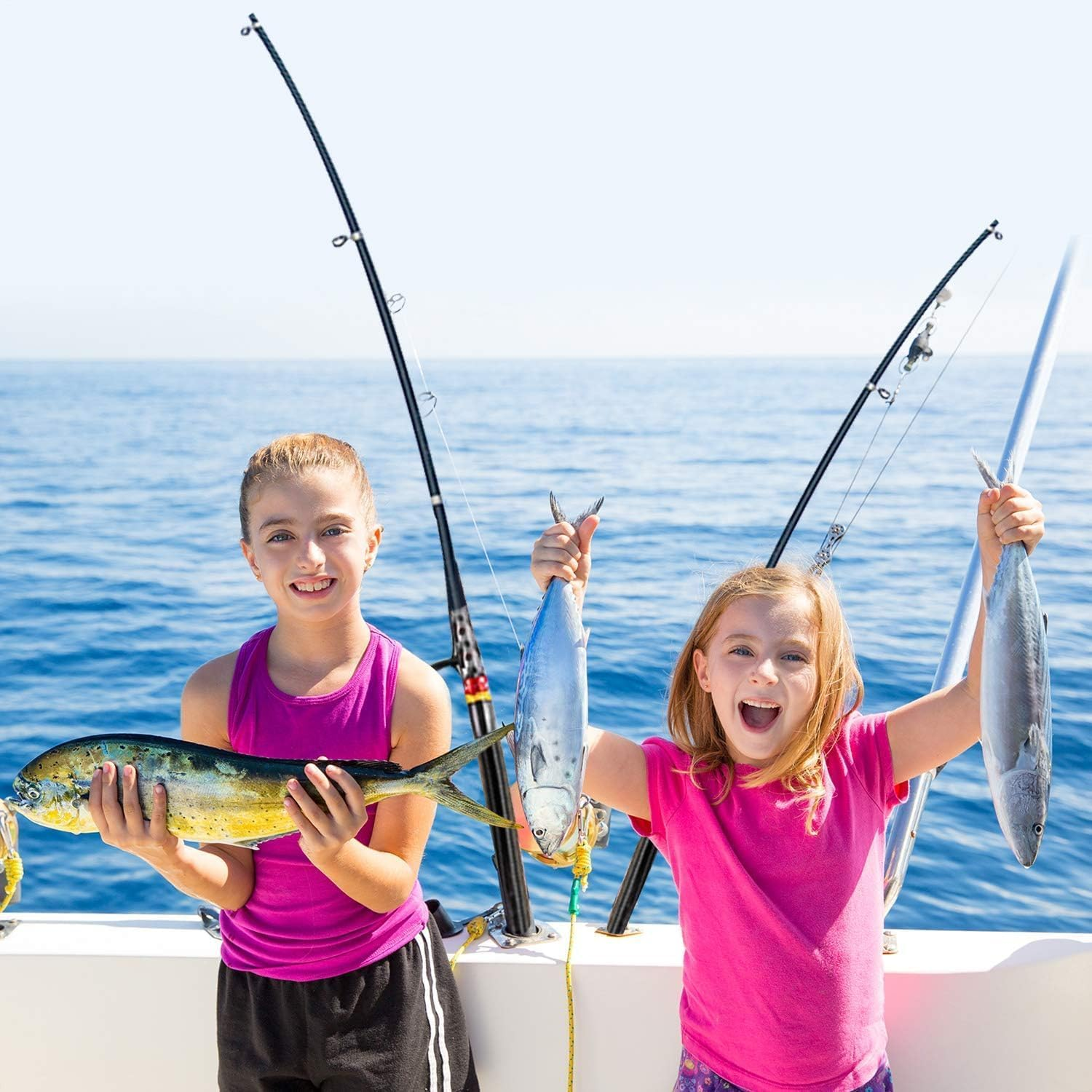 Fishing Rod Kit, Carbon Fiber Reel Combo Pole and Telescopic Fishing with Line Lures Tackle Hooks Reel Carrier Bag for Adults Saltwater Freshwater Travel image number 2