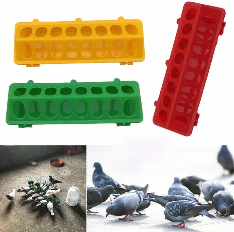 Multicolor 30Cm Bird Feeder & Drinker: Versatile Storage Trough for Chick, Pigeons, and Wild Birds - Durable, Easy-Fill Plastic Dispenser with Hinge Opening, Ideal for Stable and Aviary Environments - Green image number 6