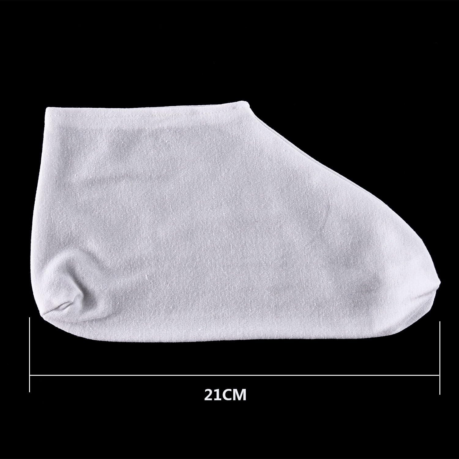 3 Pairs Cotton Moisturizing Socks Cosmetic Therapy Socks Lotion Socks Spa Overnight Absorbing Socks for Dry Cracked Feet White Moisture Enhancing Socks for Women and Men image number 3