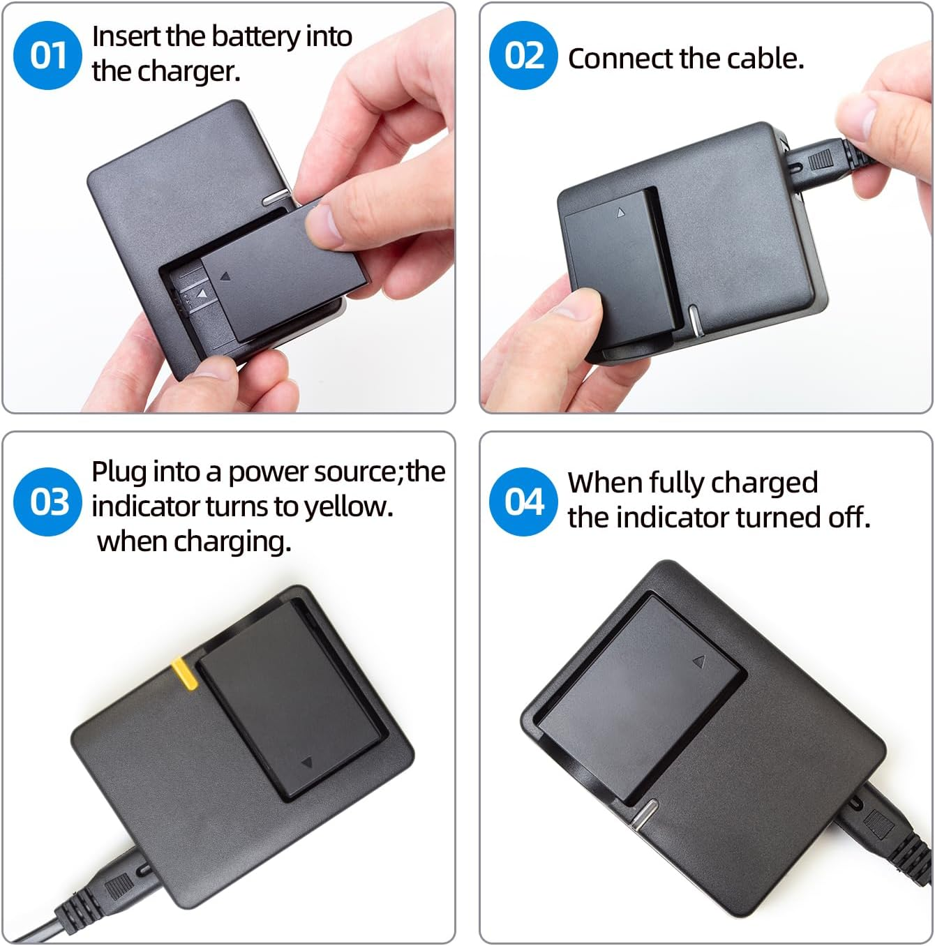 KWTOUL LP-E5 Battery Charger LC-E5 LC-E5E Compatible with Canon EOS 1000D, EOS 450D, EOS 500D, EOS Kiss F, EOS Kiss X2, EOS Kiss X3, EOS Rebel T1I, EOS Rebel XS, EOS Rebel Xsi image number 3