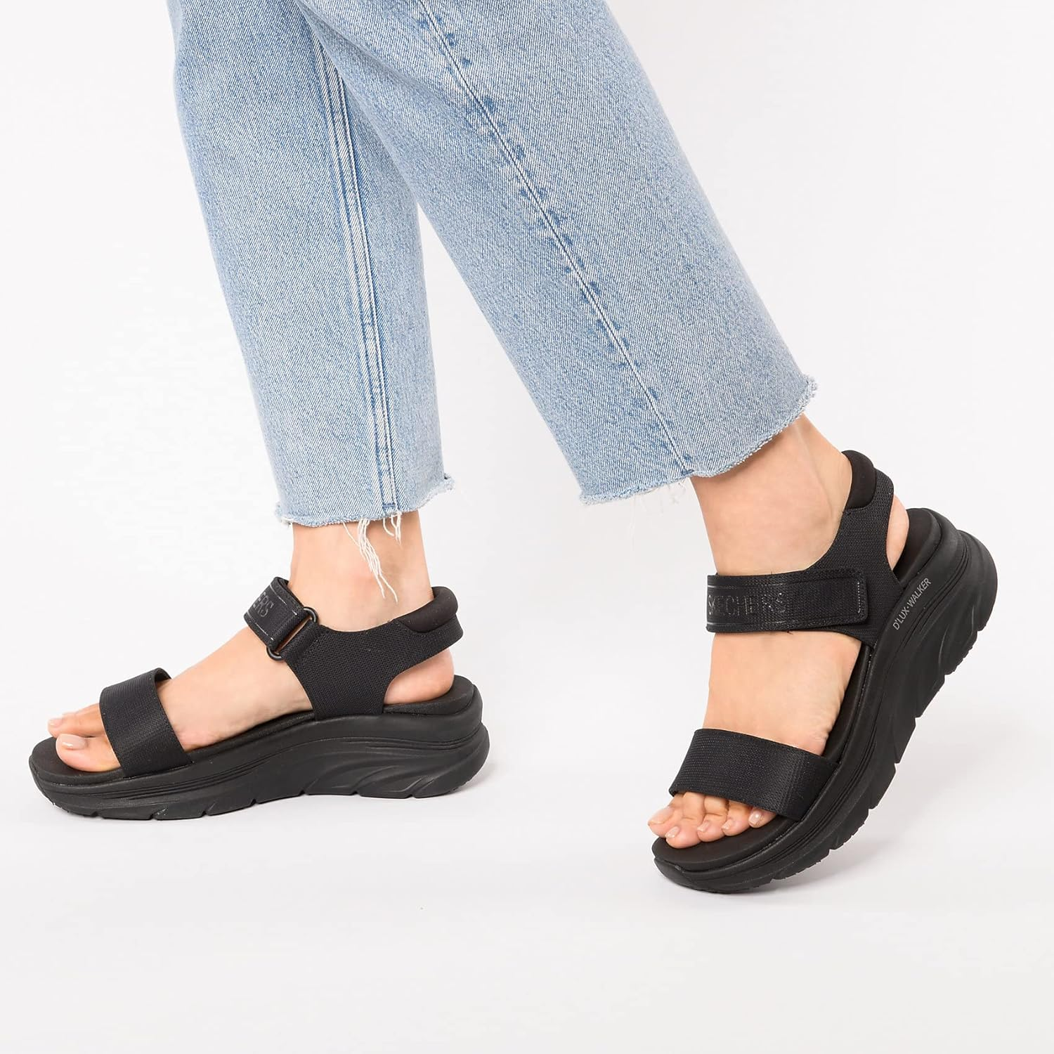 Skechers Women'S D'LUX Walker New Block Sport Sandal image number 6