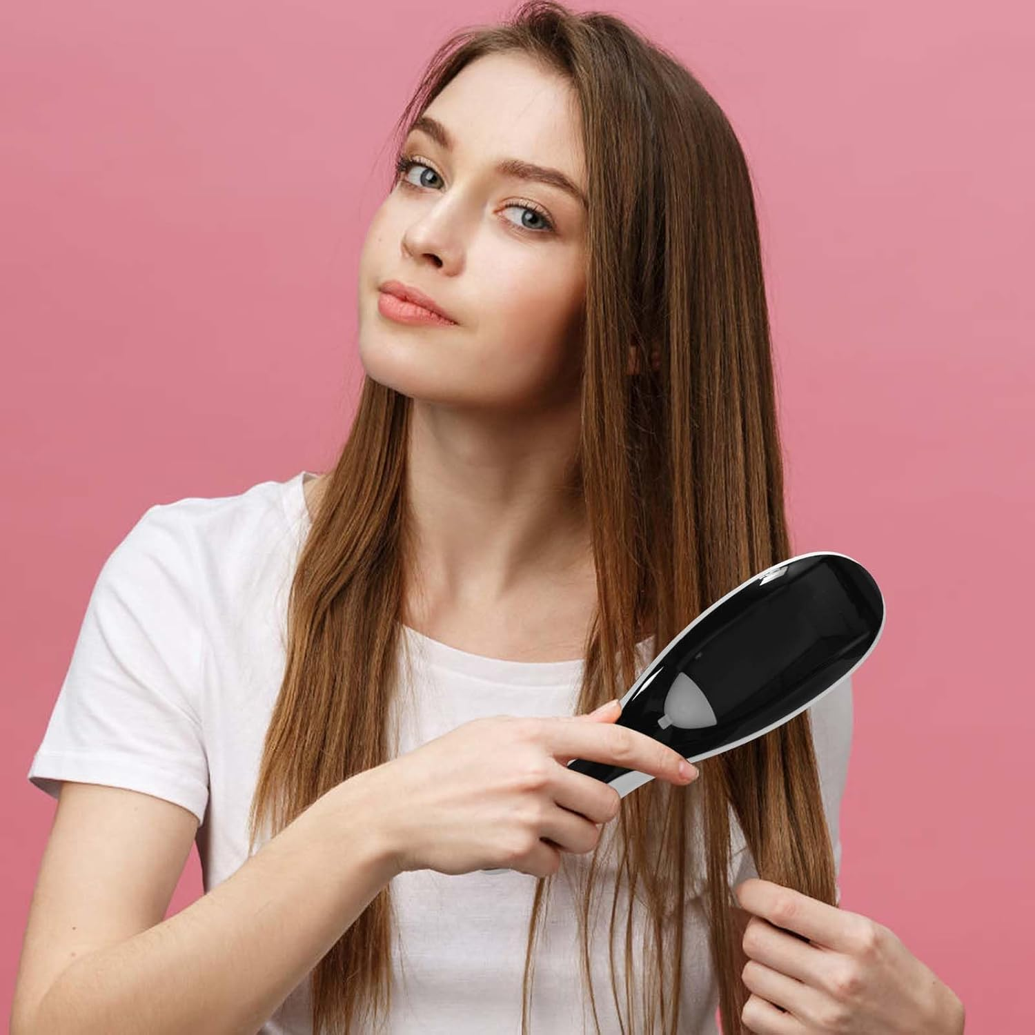 Electric Scalp Massage Brush, Wireless Spray Massage Comb with Red & Blue Light with 3 Modes, Scalp Massager, Massage Comb, Ideal for Hair Care and Relaxation