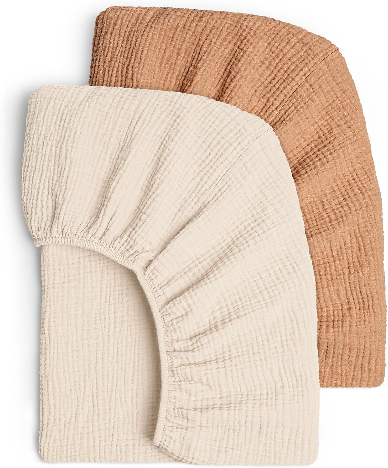 Lulu Moon Muslin Crib Sheets - Fitted Crib Mattress Sheets for Boys and Girl - 28"X 52", 2 Pack