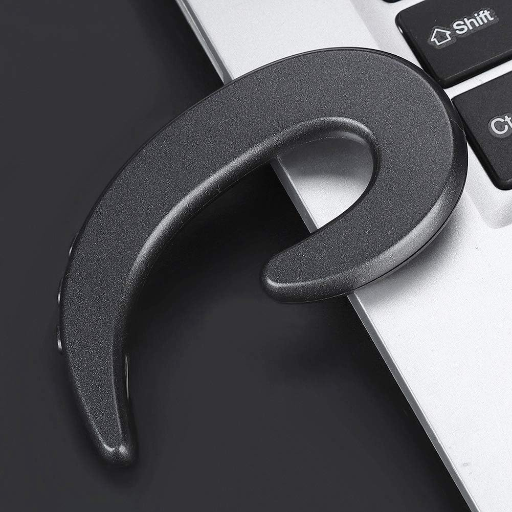 Bluetooth Headphone, Wireless Hands Free Ear Hook Headset Painless Bone Conduction Earphone Waterproof Ergonomic Design Headset(Black) image number 5