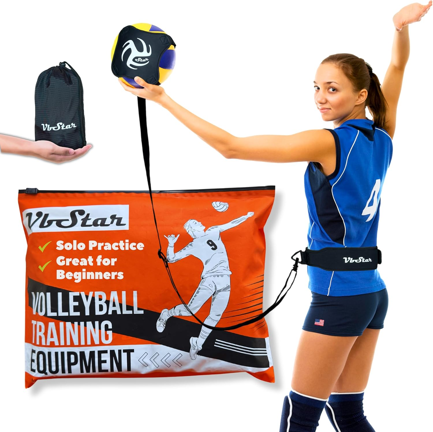 Volleyball Training Equipment Aid - Practice Your Serving, Setting & Spiking with Ease, Great Solo Serve & Spike Trainer for Beginners & Pro, Perfect Volleyball Gift, Choose the Right Bundle for You