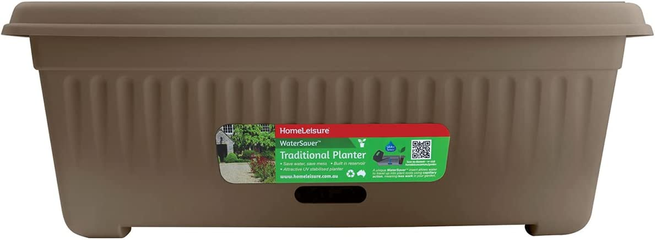 Home Leisure Rectangular Traditional Water Saver Planter, 480 Mm Size, Chocolate