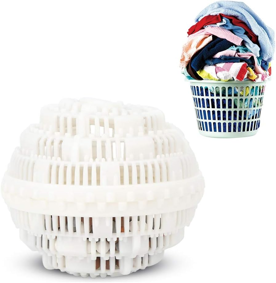 White Plastic Wash Ball, Non Chemical Detergent Laundry Balls, Washing Machine Laundry Cleaning Ball for Washing Machine(White) image number 3