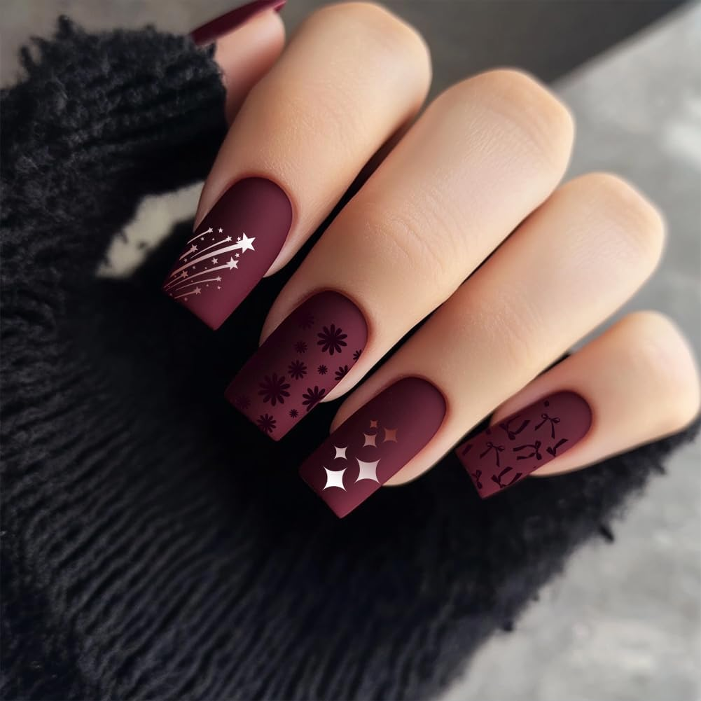 PH Pandahall 6Pcs Stars Moon Pattern Nail Stamp Plate Heart Print Art Template Stainless Steel Nail Image Plate Butterfly Pattern Nails Art Stencils for Women DIY Printing 4.7X2.3 Inch image number 2