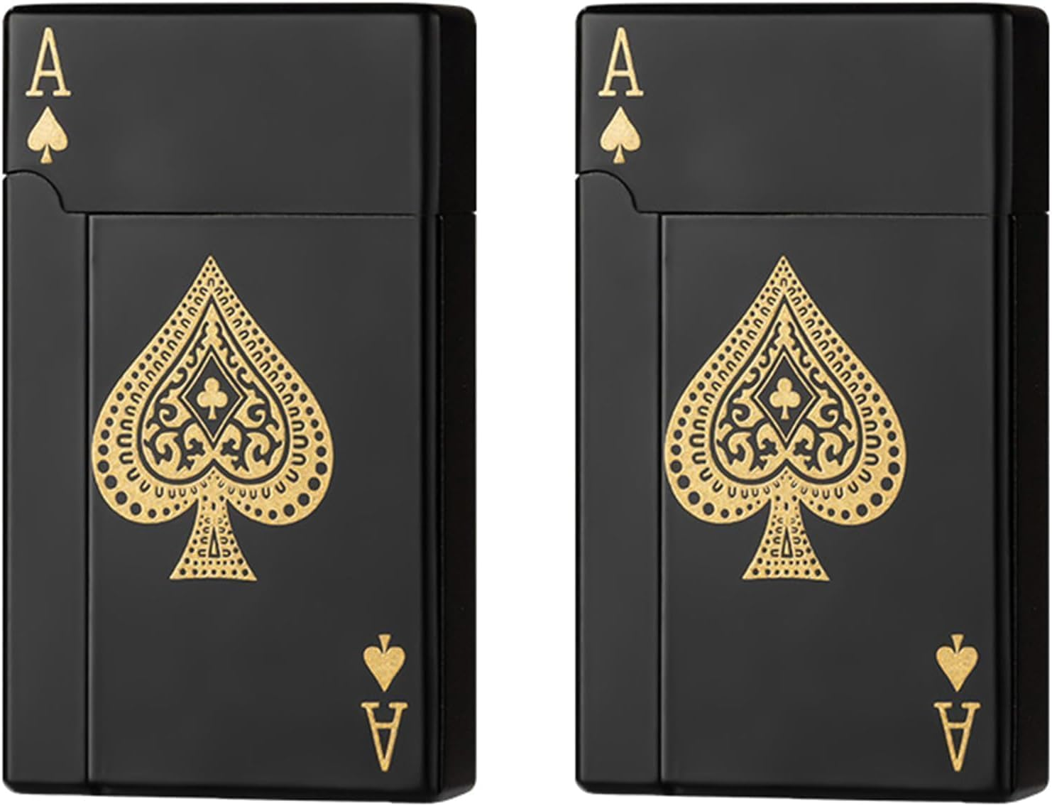 2 Pack Torch Lighters Butane Refillable Adjustable Jet Flame Torch Lighter, Windproof, Safe,Classic 3D Engraving Pattern Pocket Lighters (Without Butane) (Black 2Pcs) image number 4