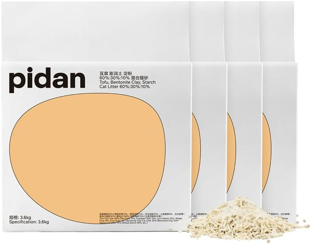 PIDAN Composite Cat Litter, 7L/3.6Kg, 60% Tofu and 30% Bentonite Clay, 10% Starch Litter, Fast Clumping (1Bag) image number 1