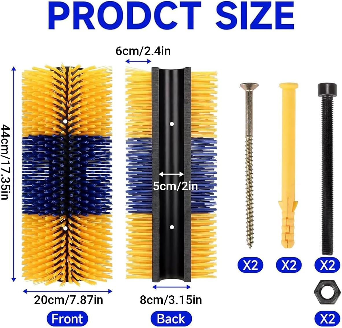 AIMALL Livestock Scratch Brushes, Durable Nylon Massage Brush for Cows, Horses, Goats &ndash; Easy Install, Protects Mane and Tail, Multi-Splice Design image number 3