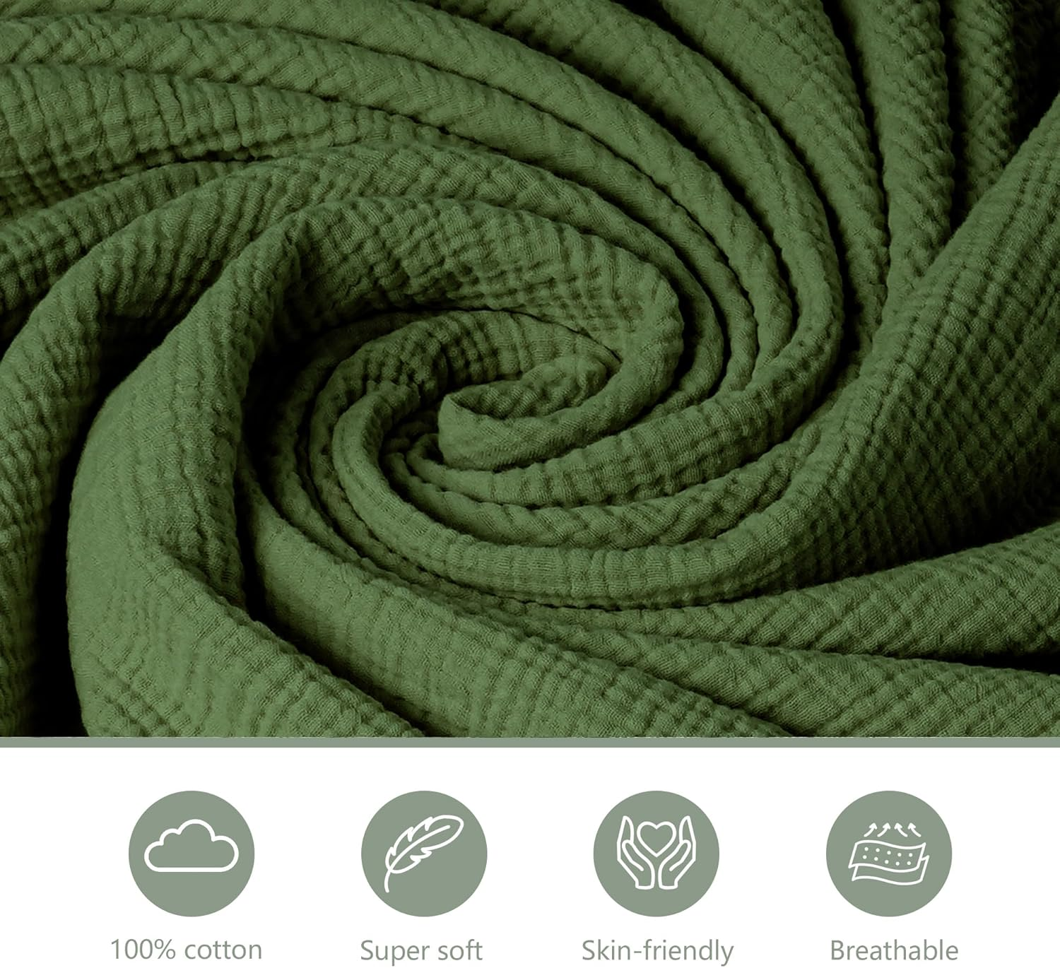 3 Pack Muslin Changing Pad Covers for Girl, Boy, 100% Soft Cotton Changing Table Cover, Breathable Baby Nursery Diaper Chang Pad Sheets (Leaf) image number 3