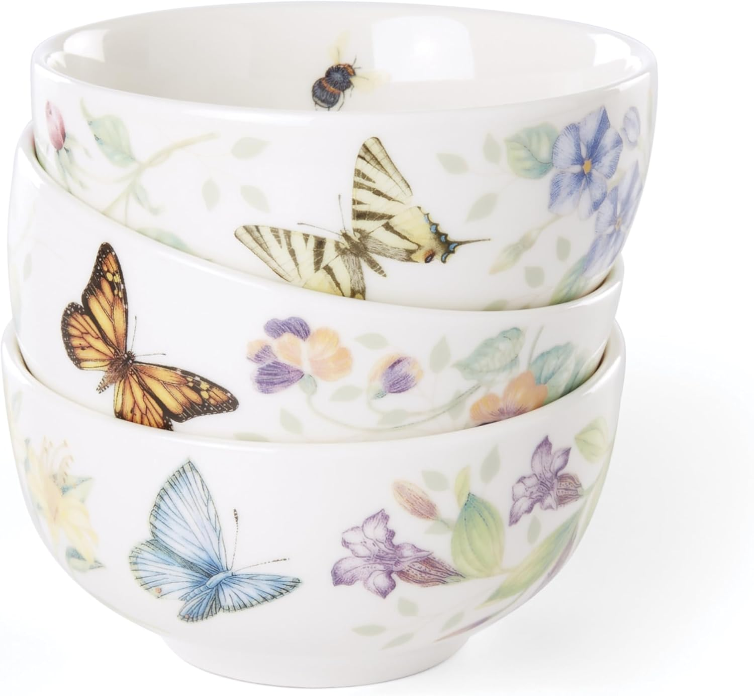 Lenox Butterfly Meadow Kitchen 3-Piece Mini Bowl Set, 1.70 LB, Multi image number 2