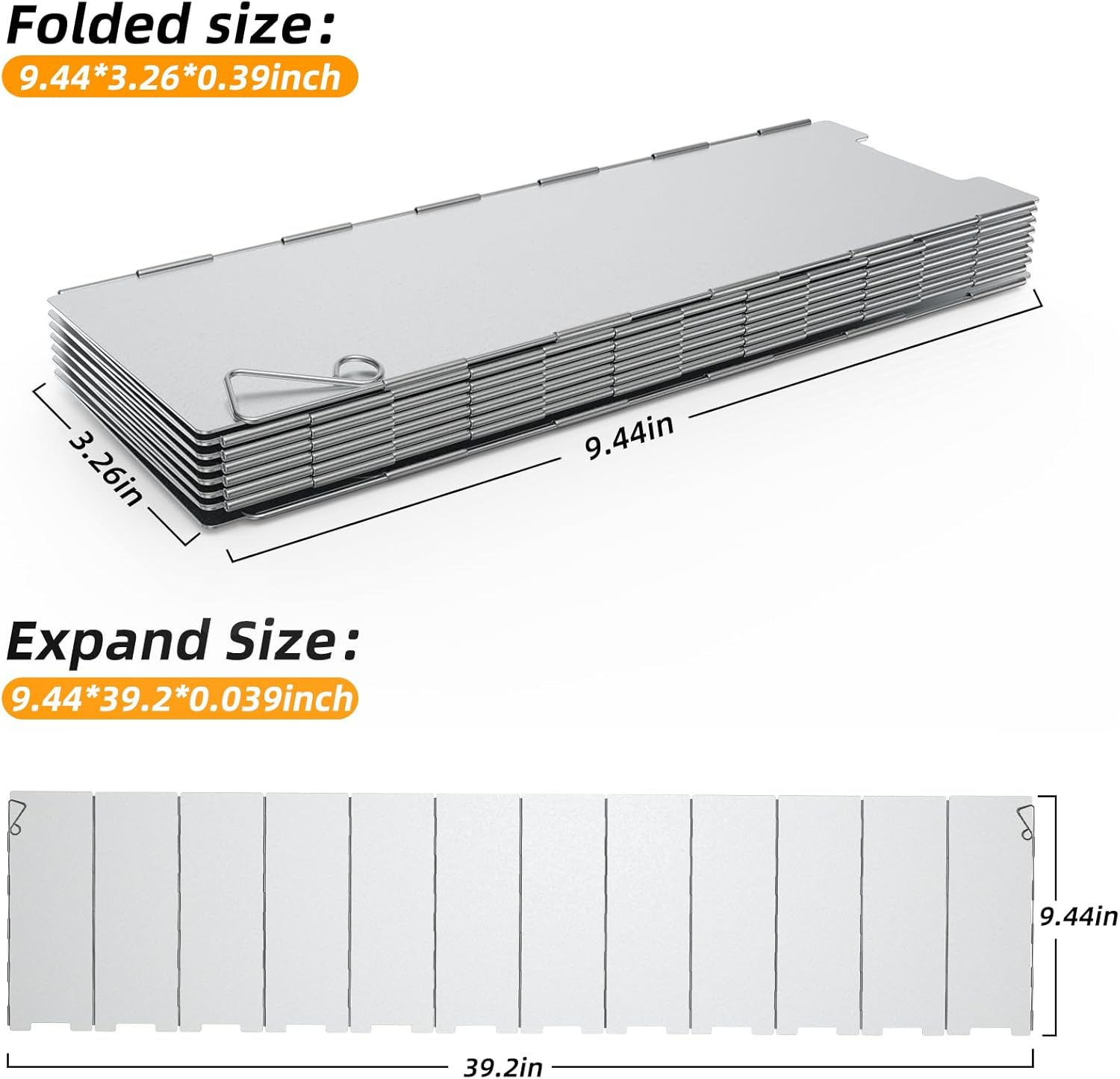 Camping Stove Windscreen 12 Plates Ultralight Folding Camp Stove Windscreen Portable Camping Stove Windshield for Use with Alcohol Stoves and Other Backpacking Stoves Butane Stoves image number 5