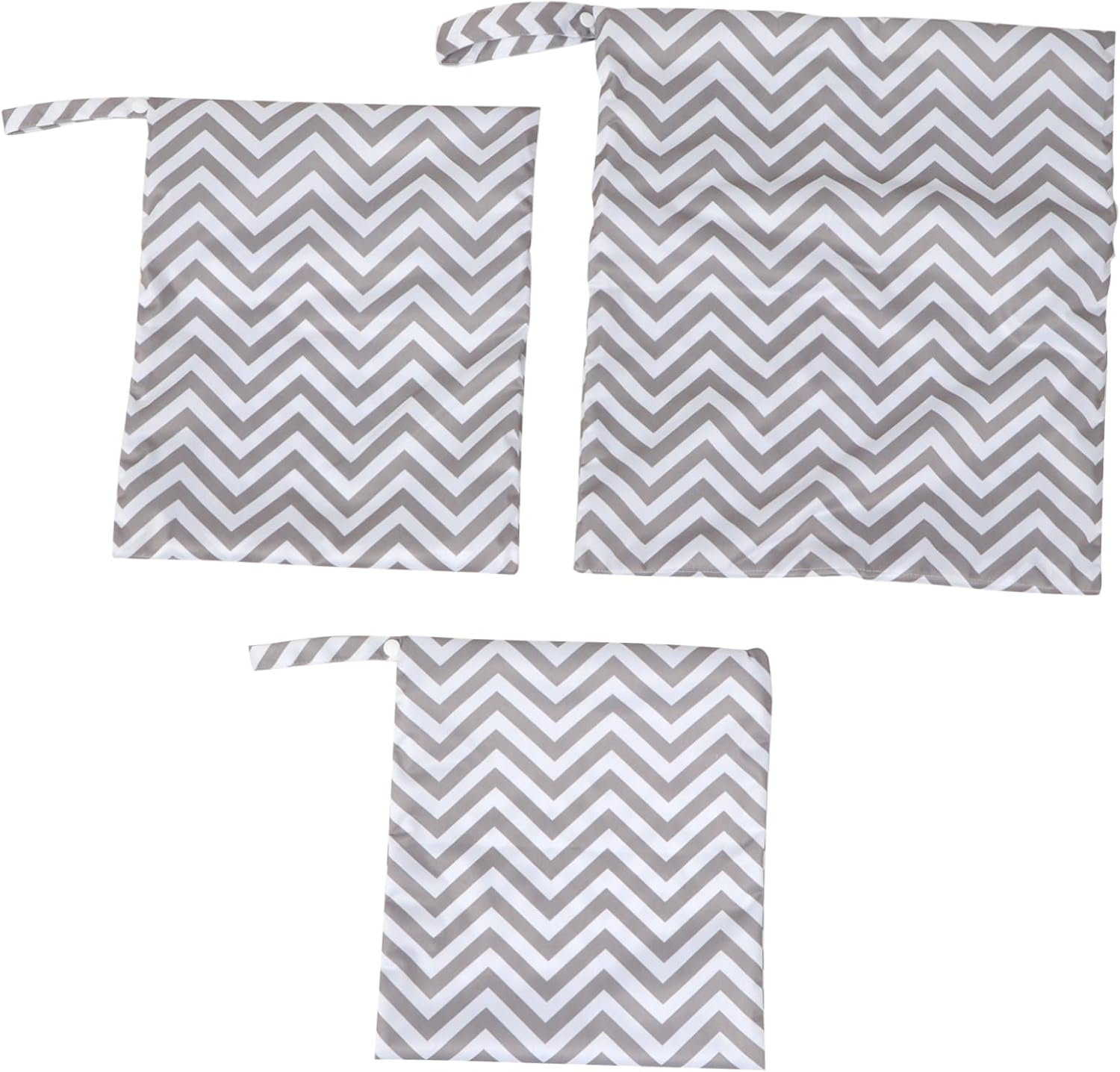 3Pcs Diaper Storage Bag Reusable Wet Dry Storage Pouches for Nursery Travel Multiple Compartments image number 5