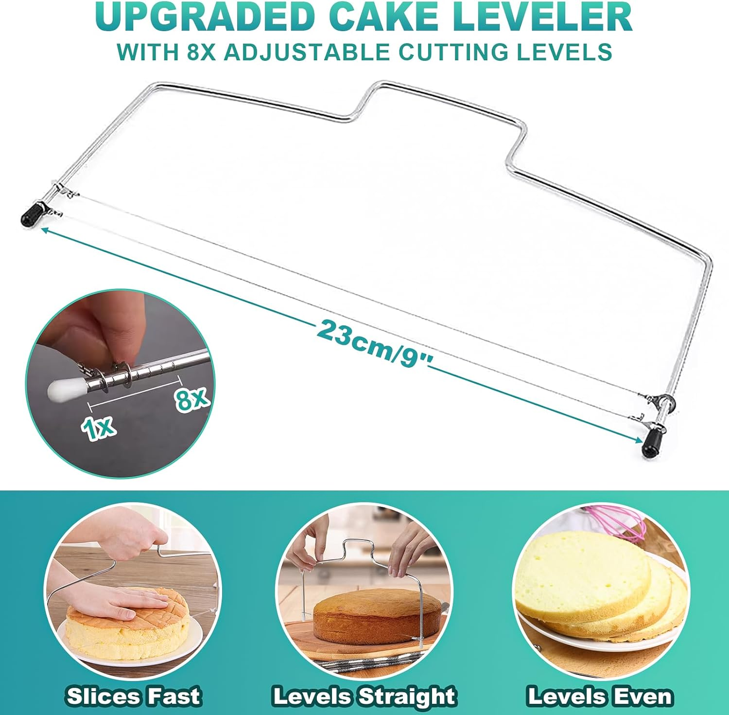 Cake Decorating Kit - 11-Inch Rotating Cake Turntable, 28 Piping Tips, 2 Icing Spatulas & 3 Scrapers, 20 Piping Bags and Other Cake Decorations, 62Piece Complete Set for Beginners image number 1