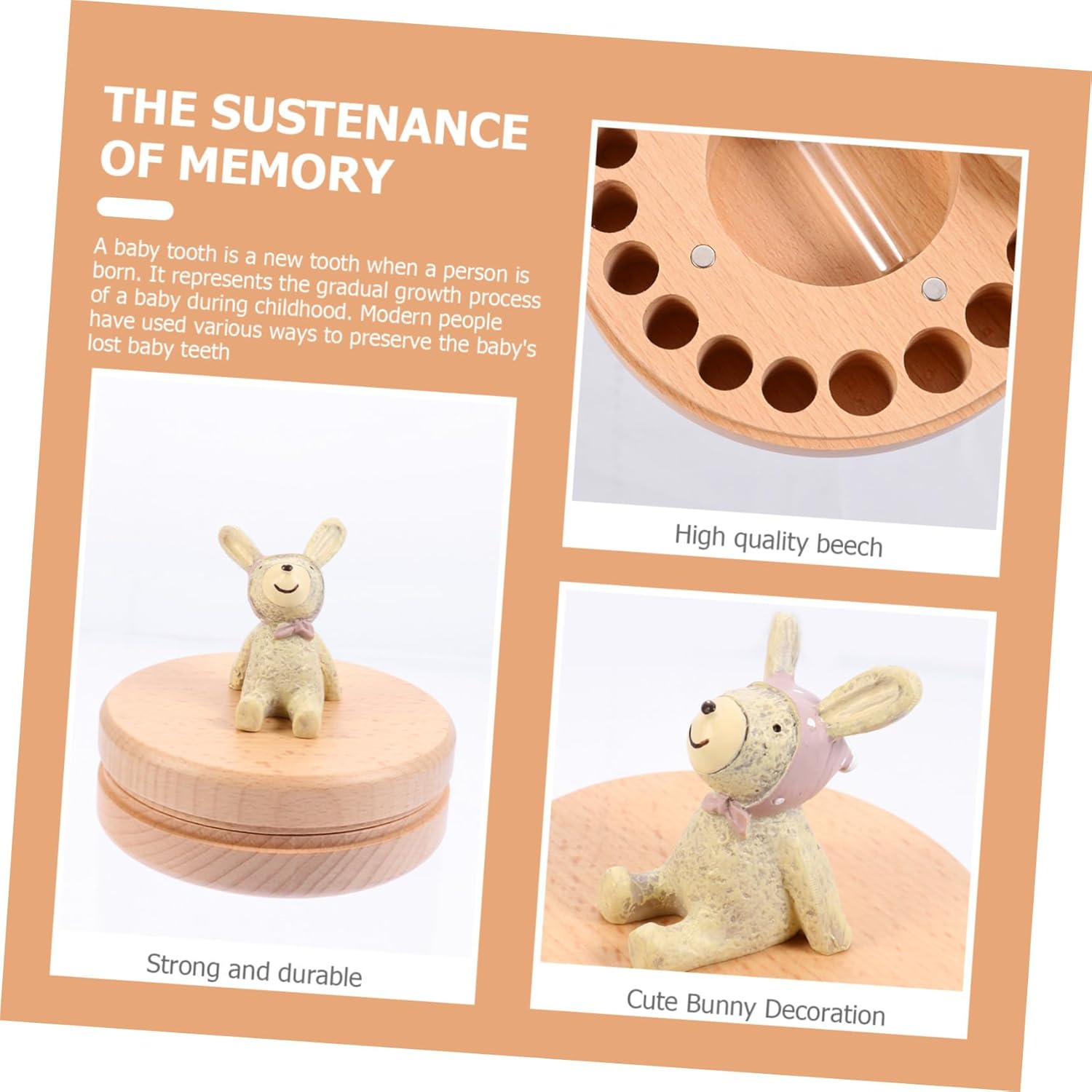 1 Set Cartoon Animal Tooth Keepsake Organizer Teeth Collection Box for Boys to Preserve Childhood Memories Shower image number 3